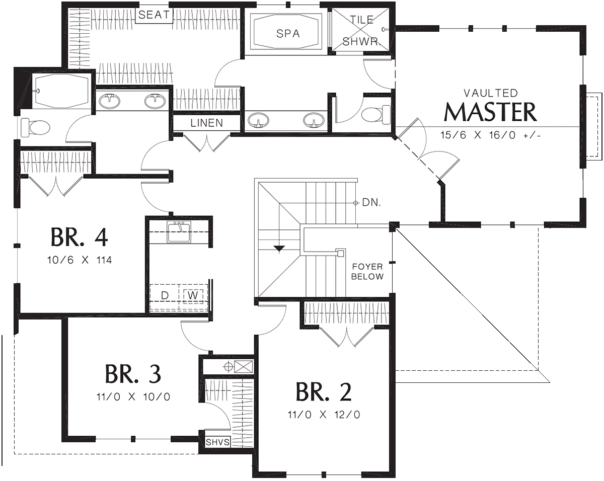 Craftsman Traditional Level Two of Plan 81256