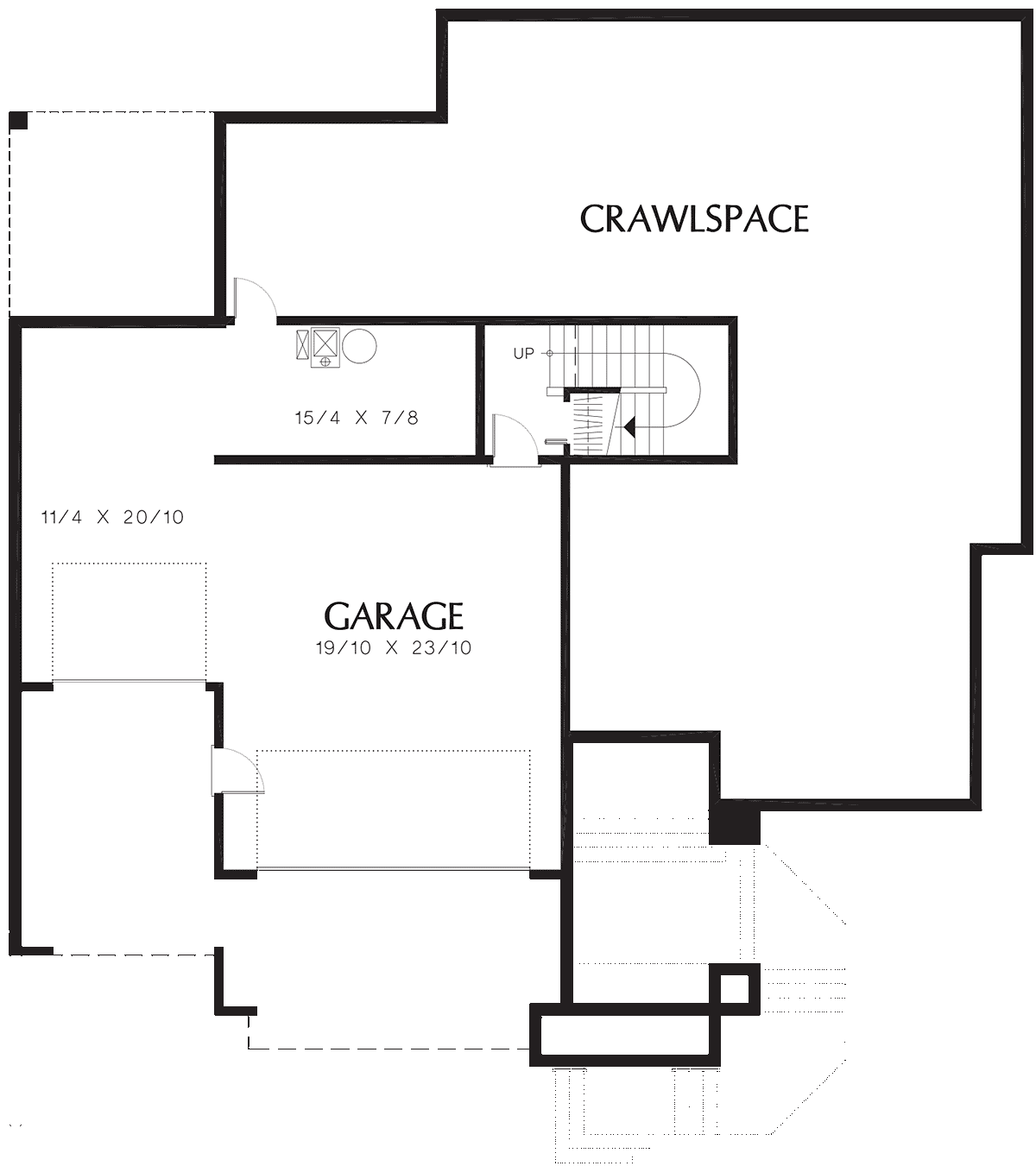 Coastal, Contemporary, Prairie House Plan 81264 with 3 Beds, 3 Baths, 2 Car Garage Lower Level Plan