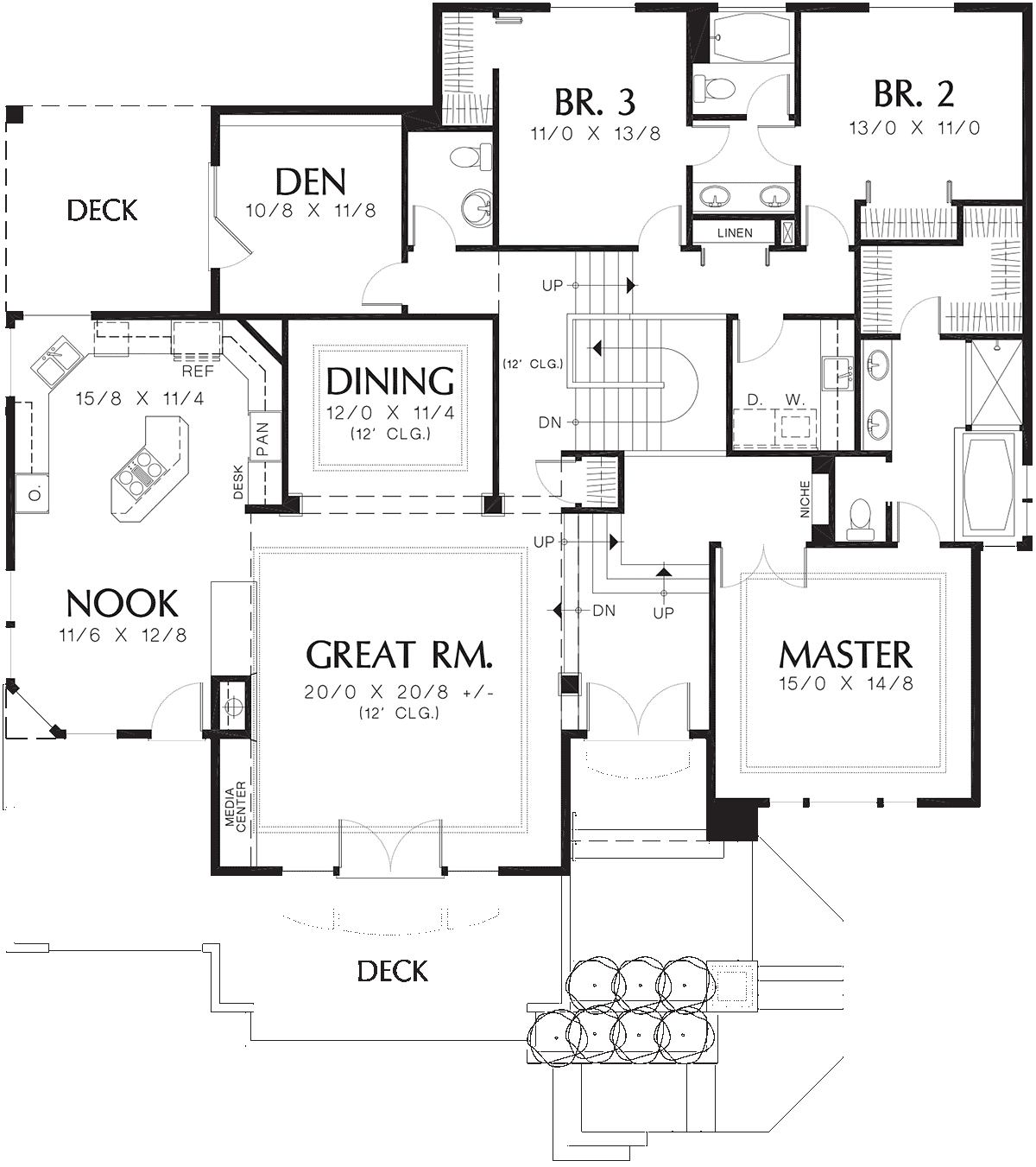 Coastal, Contemporary, Prairie House Plan 81264 with 3 Beds, 3 Baths, 2 Car Garage Level One