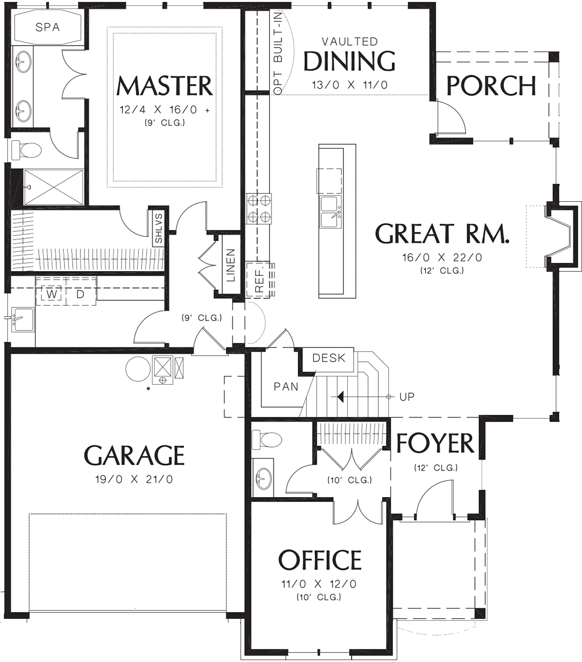 Craftsman Traditional Level One of Plan 81269