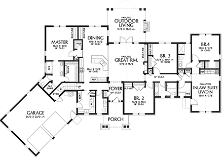House Plan 81272 First Level Plan