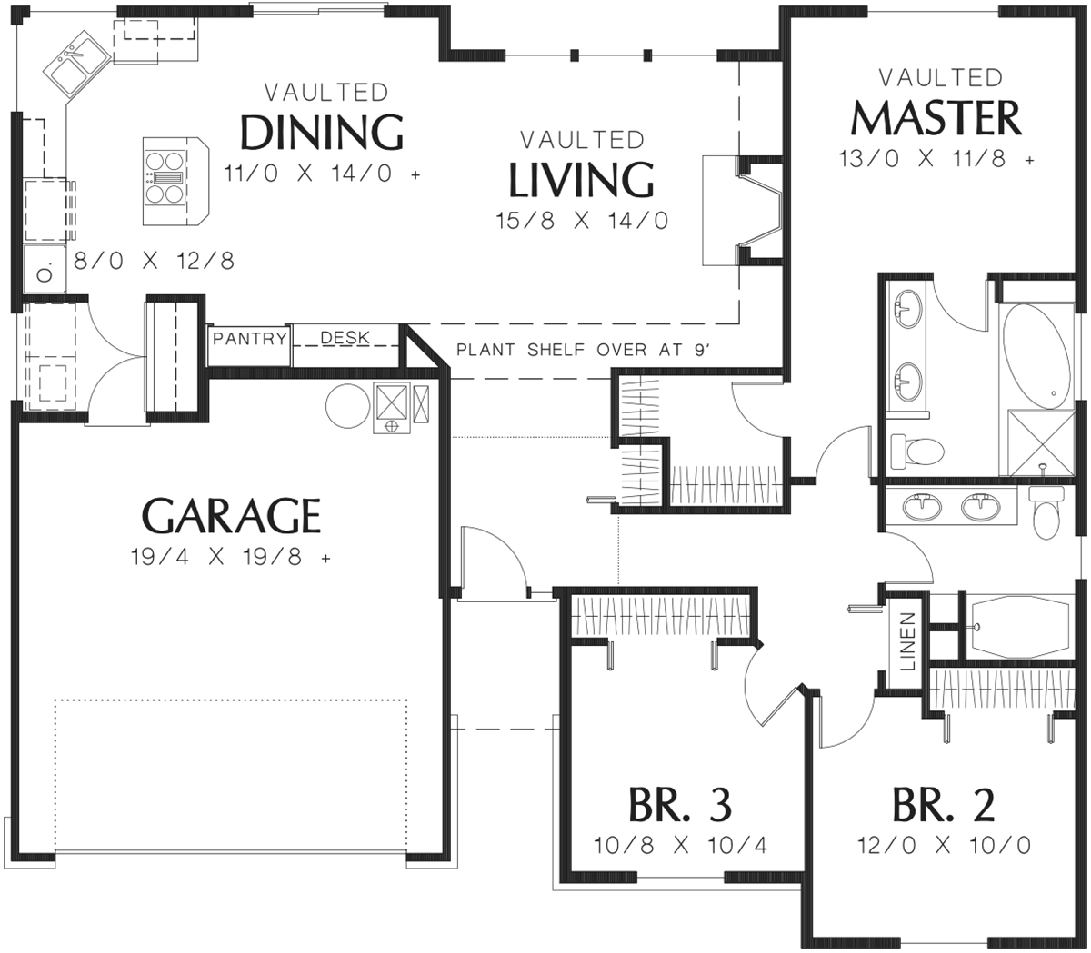 Ranch Level One of Plan 81276