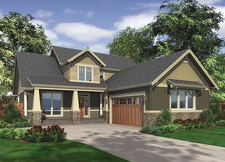 Craftsman Elevation of Plan 81277