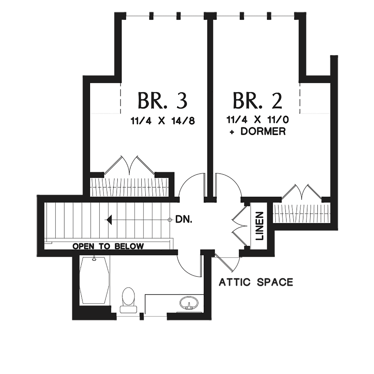 Bungalow Craftsman Tuscan Level Two of Plan 81278