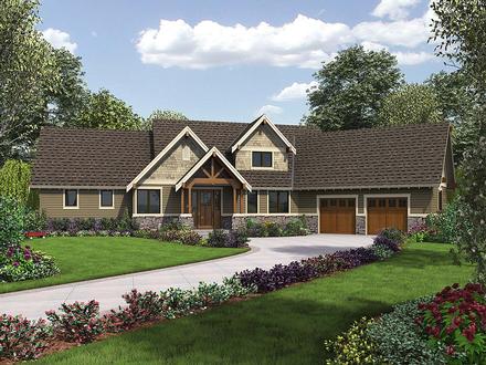Bungalow Craftsman Tuscan Elevation of Plan 81278