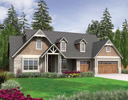 Bungalow Craftsman Ranch Elevation of Plan 81279