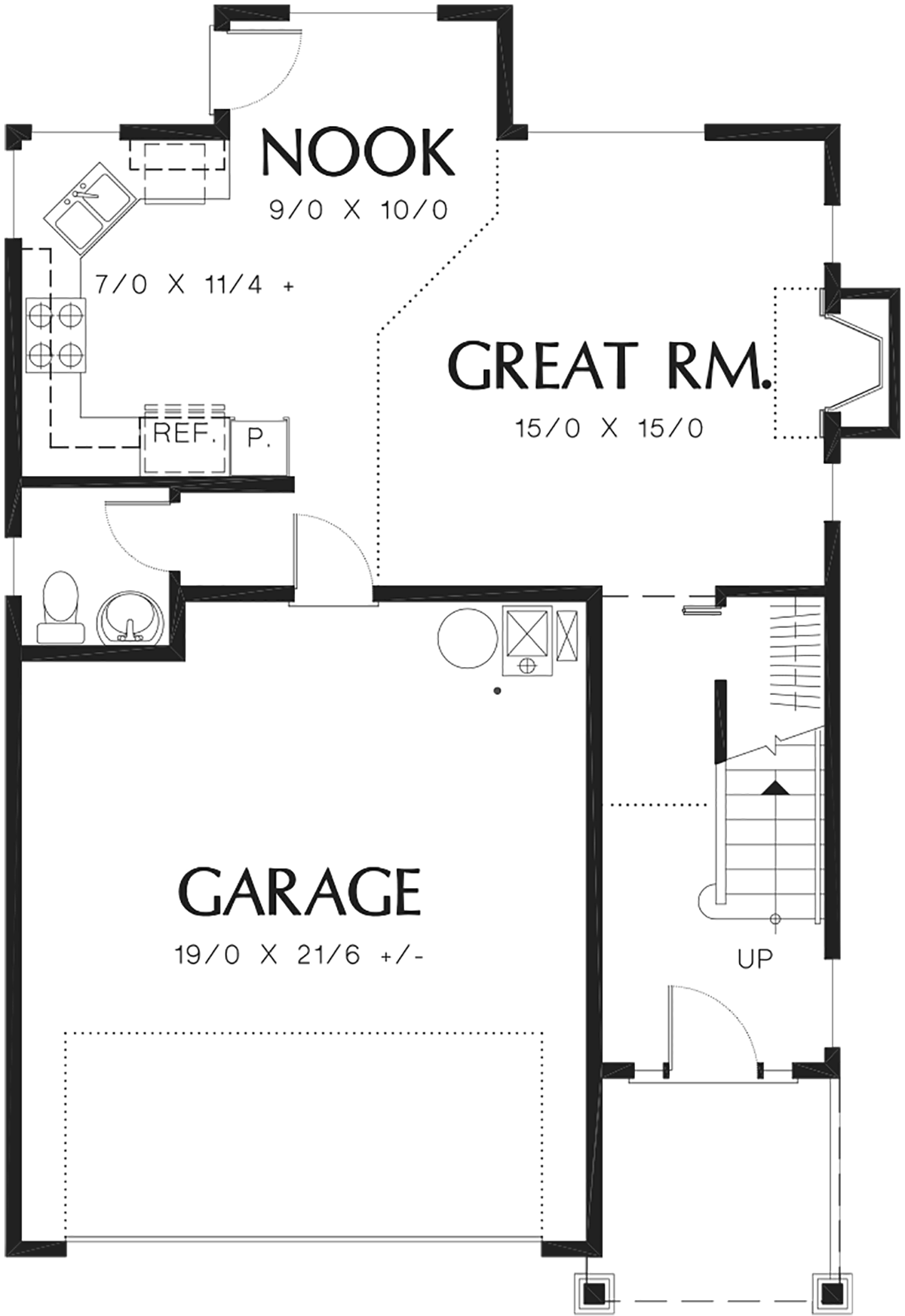 Bungalow Craftsman Level One of Plan 81281