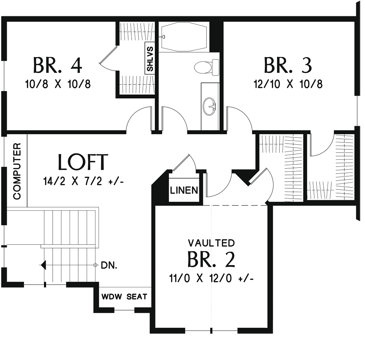 Bungalow Craftsman Level Two of Plan 81283