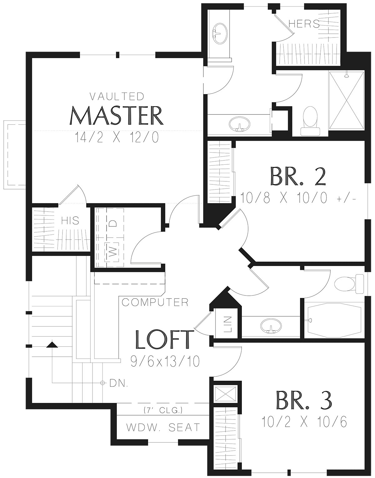 Bungalow Cottage Craftsman Level Two of Plan 81286