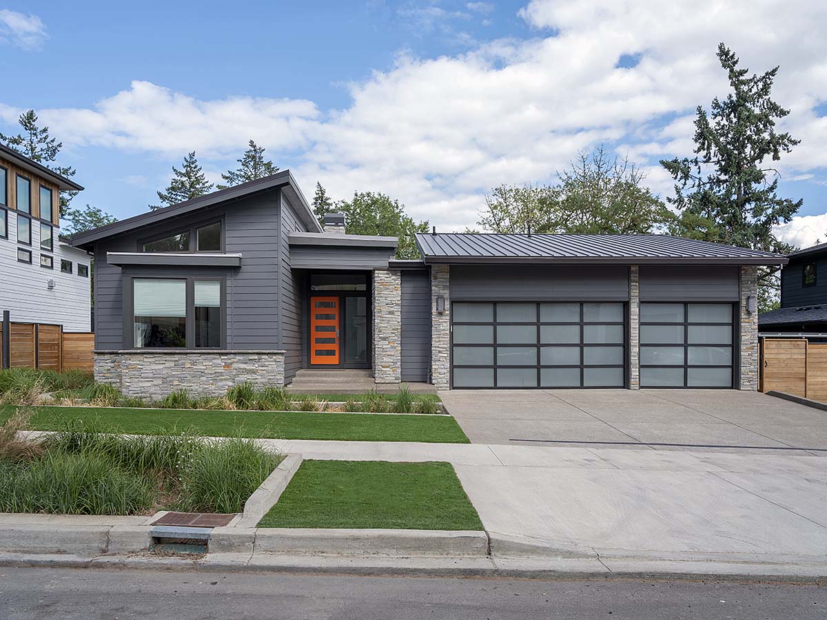 Contemporary, Modern Plan with 3242 Sq. Ft., 4 Bedrooms, 4 Bathrooms, 2 Car Garage Elevation