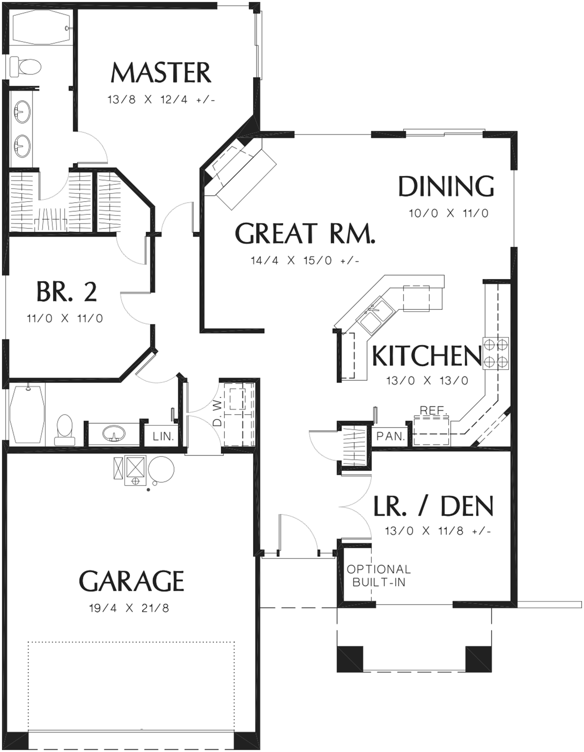 Bungalow Narrow Lot Level One of Plan 81299
