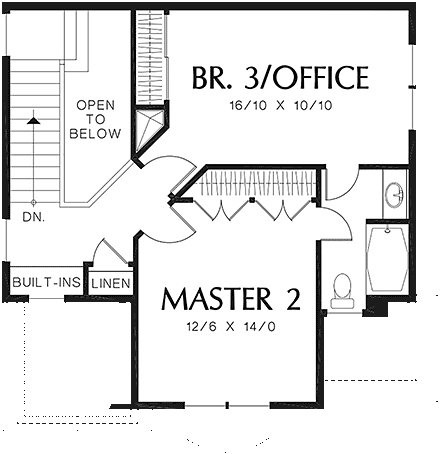 House Plan 81301 Second Level Plan