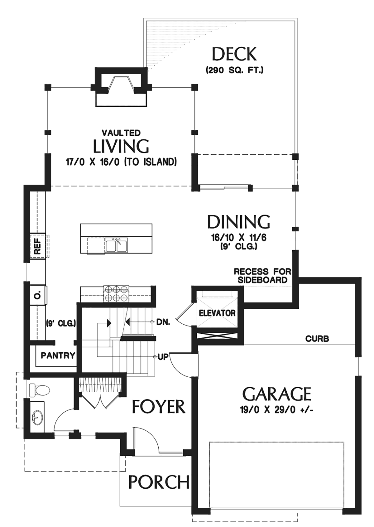 Contemporary Modern Level One of Plan 81302