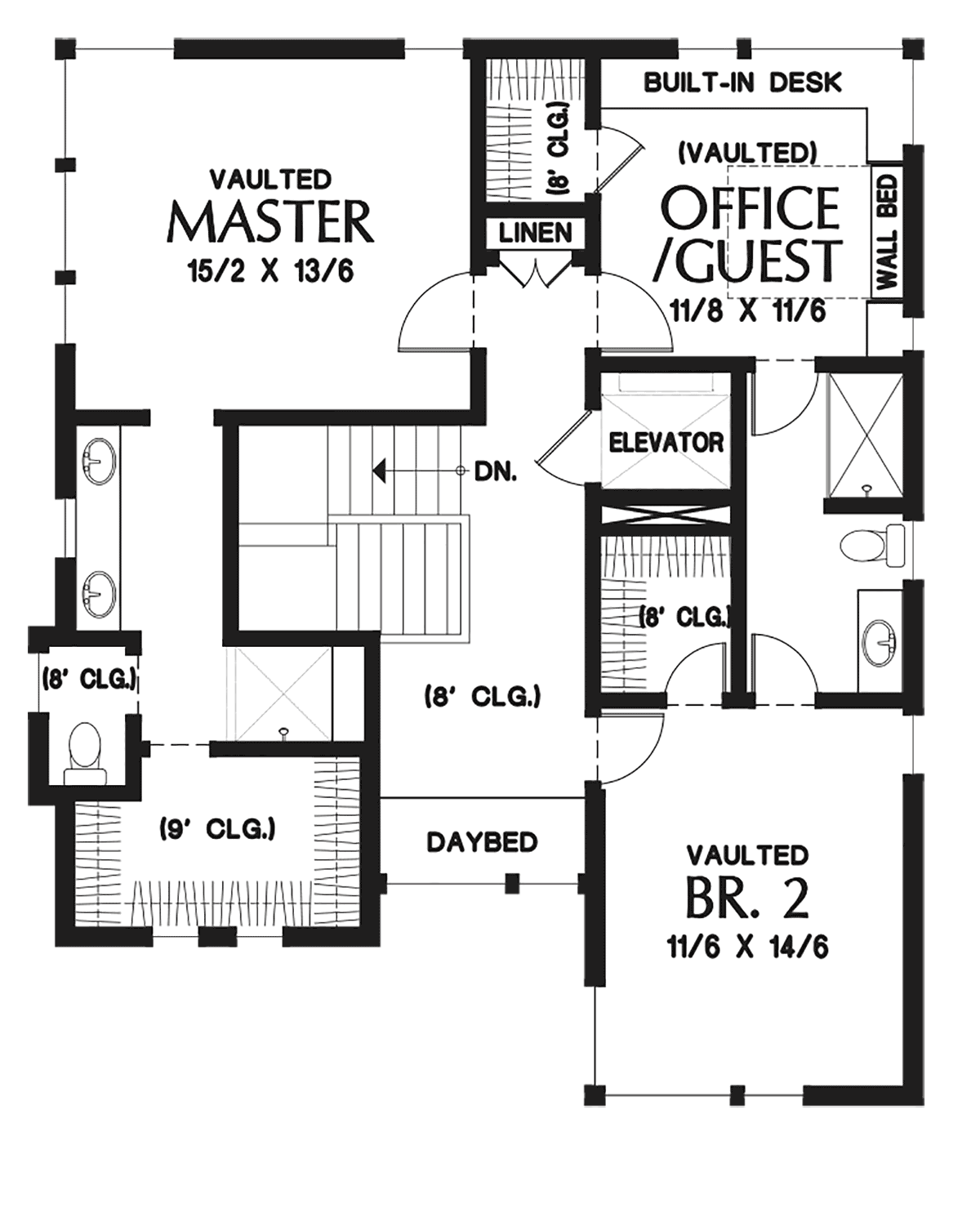 Contemporary Modern Level Two of Plan 81302