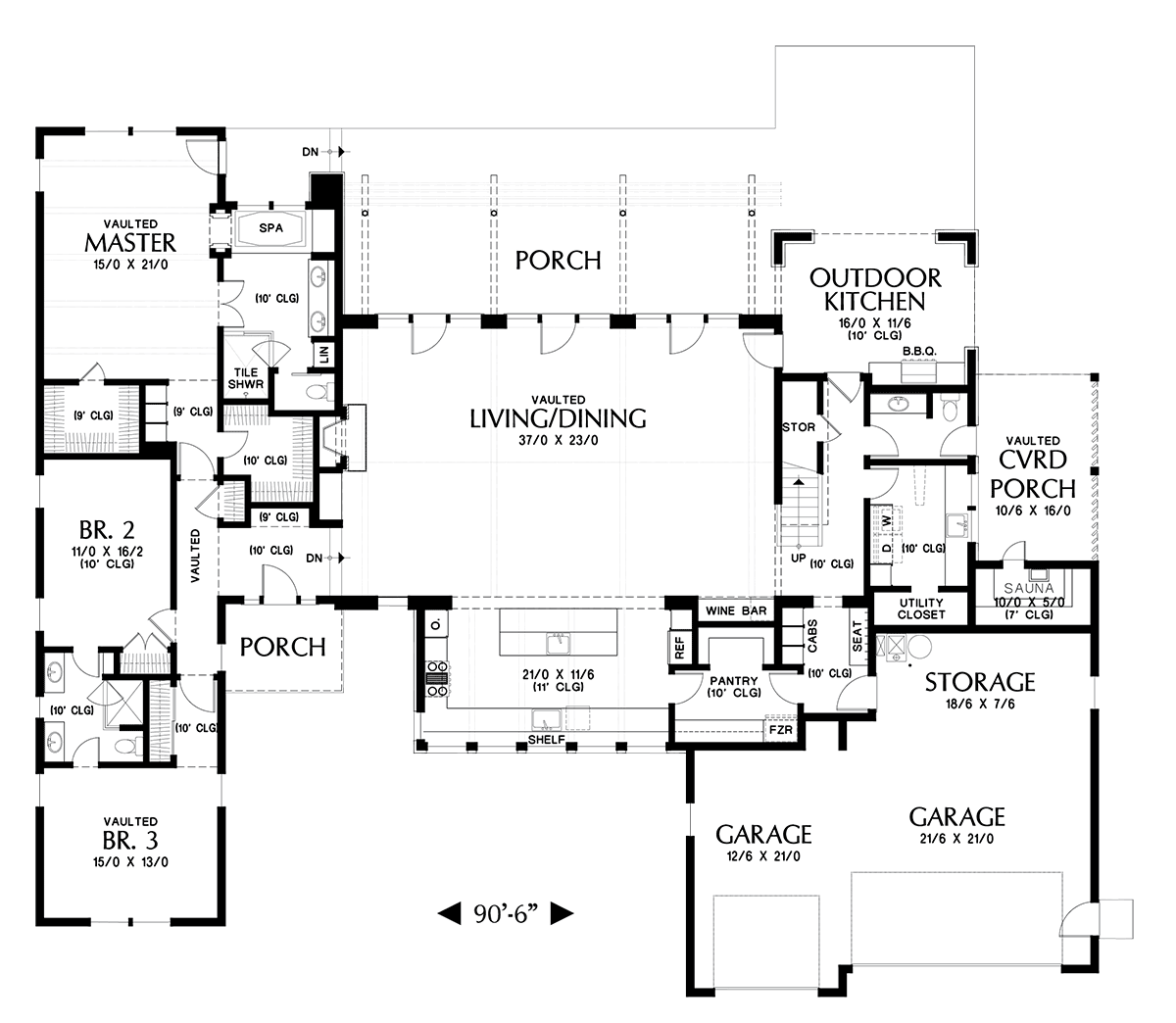 Contemporary Modern Level One of Plan 81304