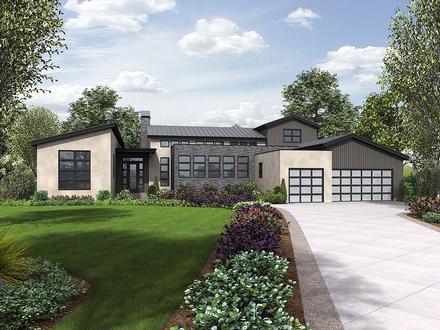 Contemporary Modern Elevation of Plan 81304