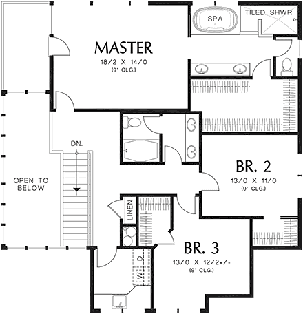 House Plan 81305 Second Level Plan
