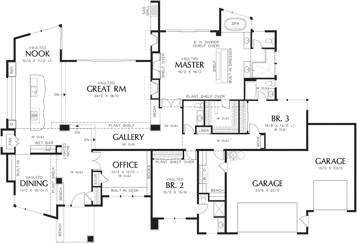 Contemporary Modern Level One of Plan 81306