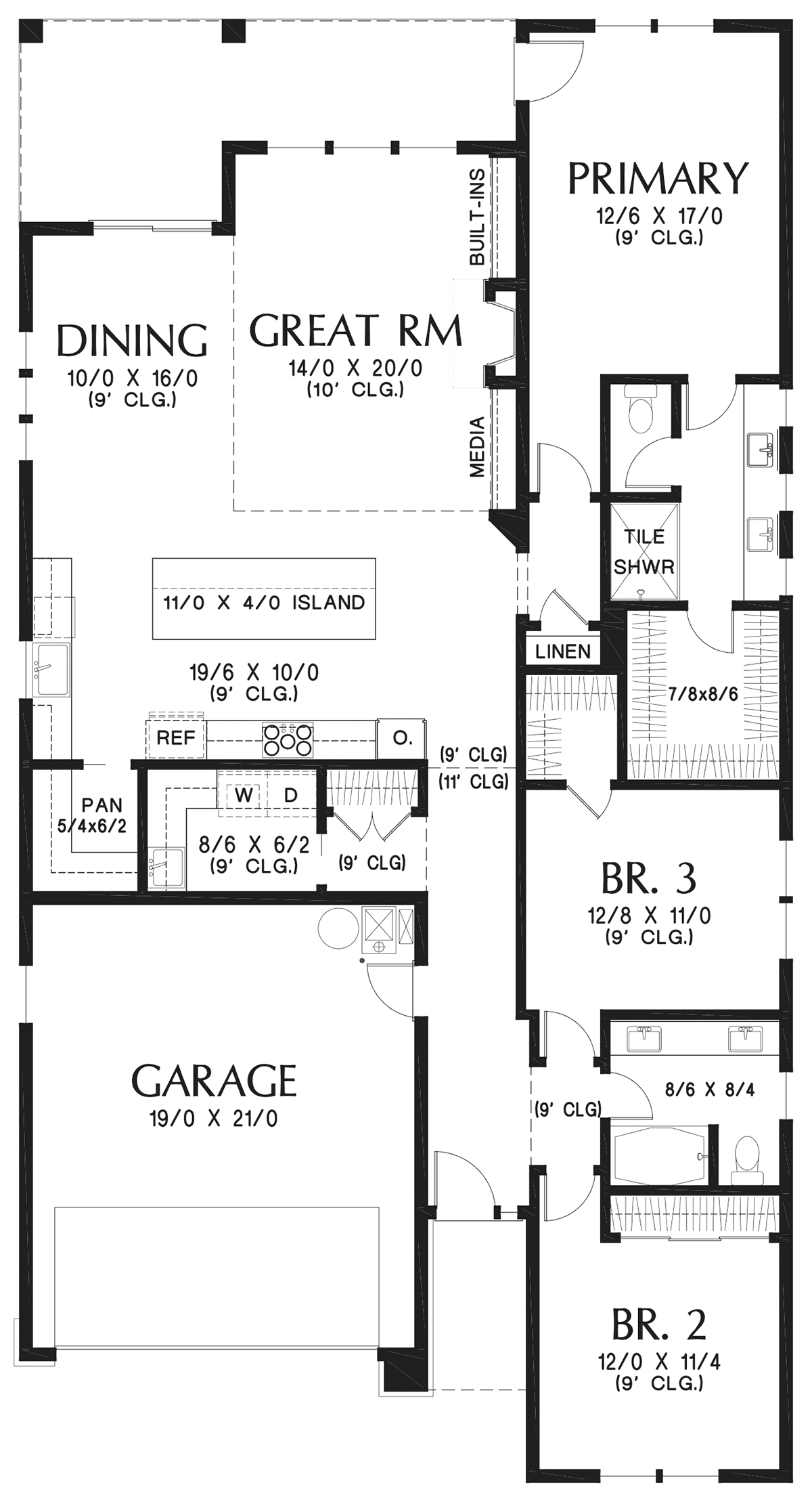 Contemporary Prairie Style Level One of Plan 81311