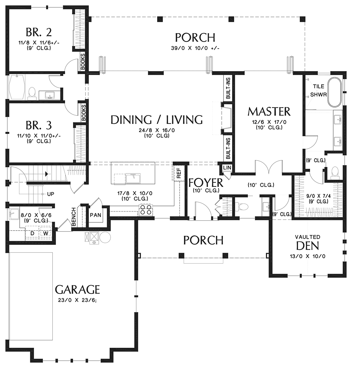 Contemporary Farmhouse Ranch Level One of Plan 81313