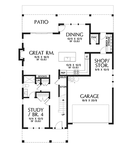 House Plan 81314 First Level Plan