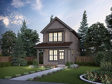 Contemporary Cottage Country Farmhouse Elevation of Plan 81316