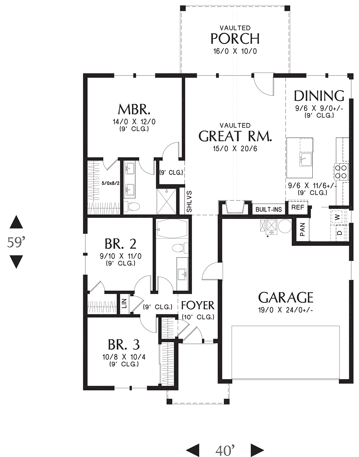 Craftsman Farmhouse Level One of Plan 81318