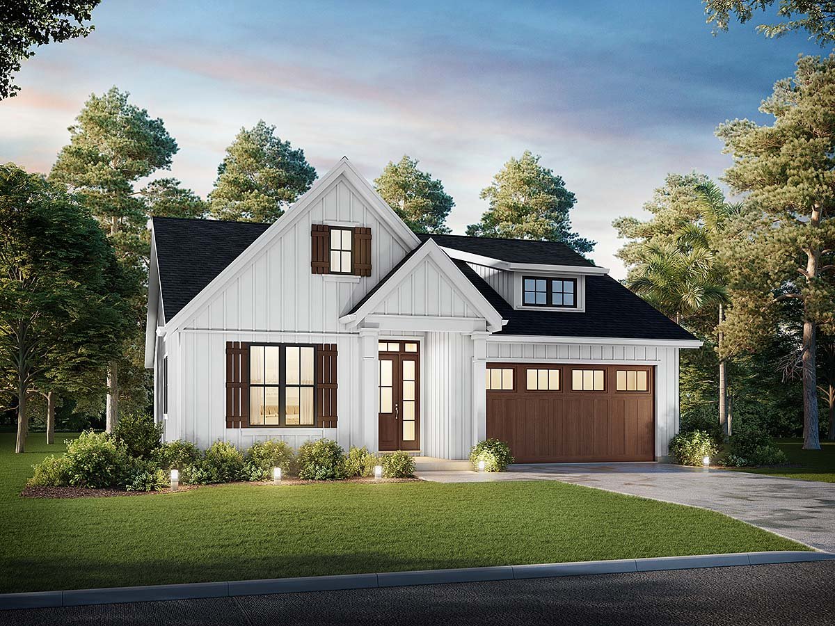 Contemporary, Farmhouse House Plan 81318 with 3 Beds, 2 Baths, 2 Car Garage Elevation