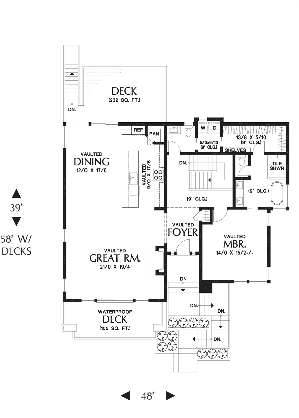Contemporary Modern Level One of Plan 81331