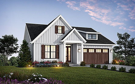 Cottage Farmhouse Ranch Traditional Elevation of Plan 81336