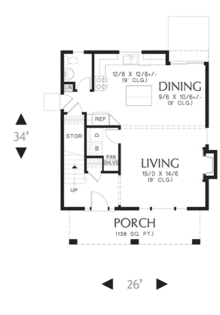 House Plan 81338 First Level Plan