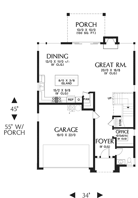 House Plan 81340 First Level Plan