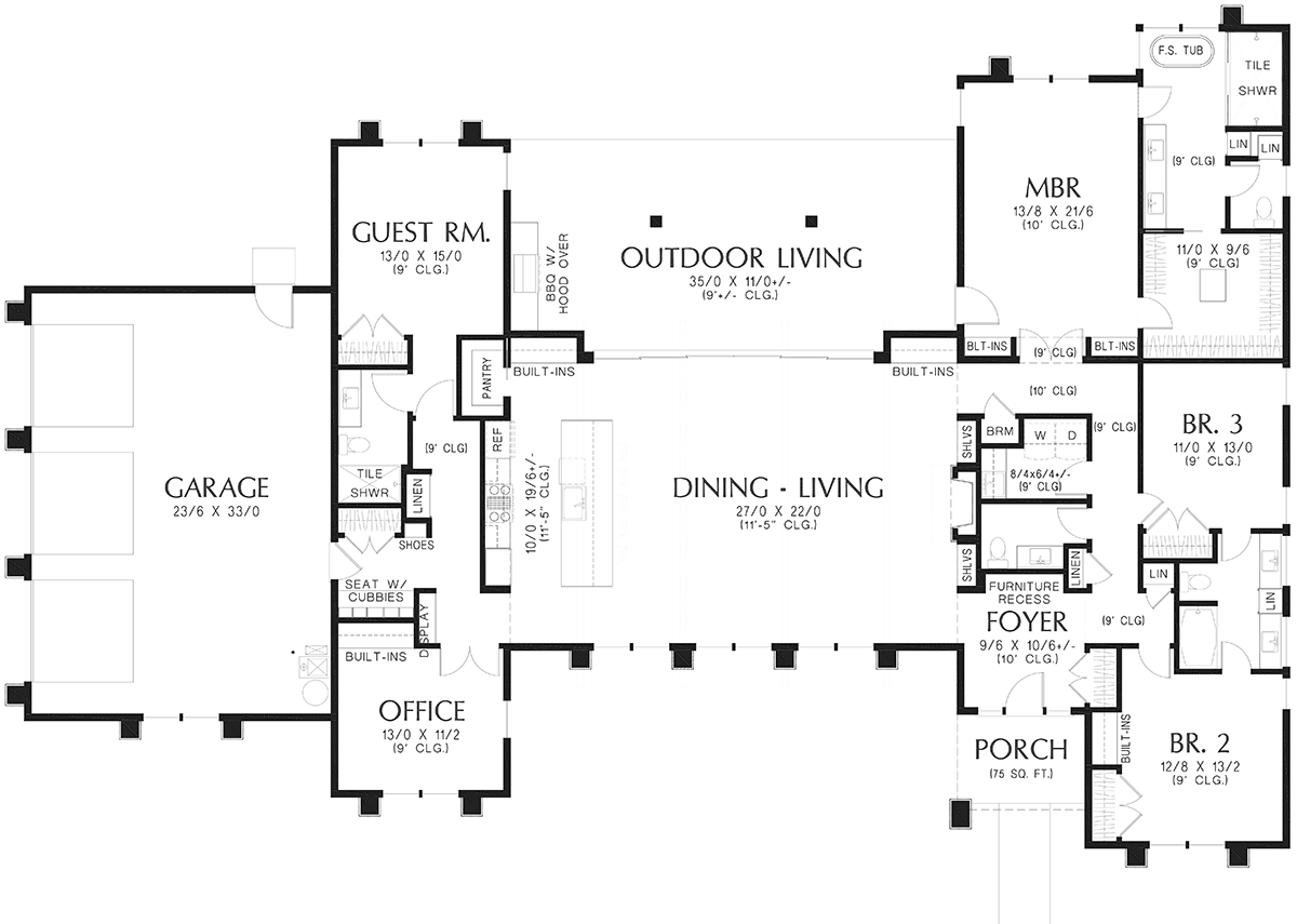House Plan 81344 Level One
