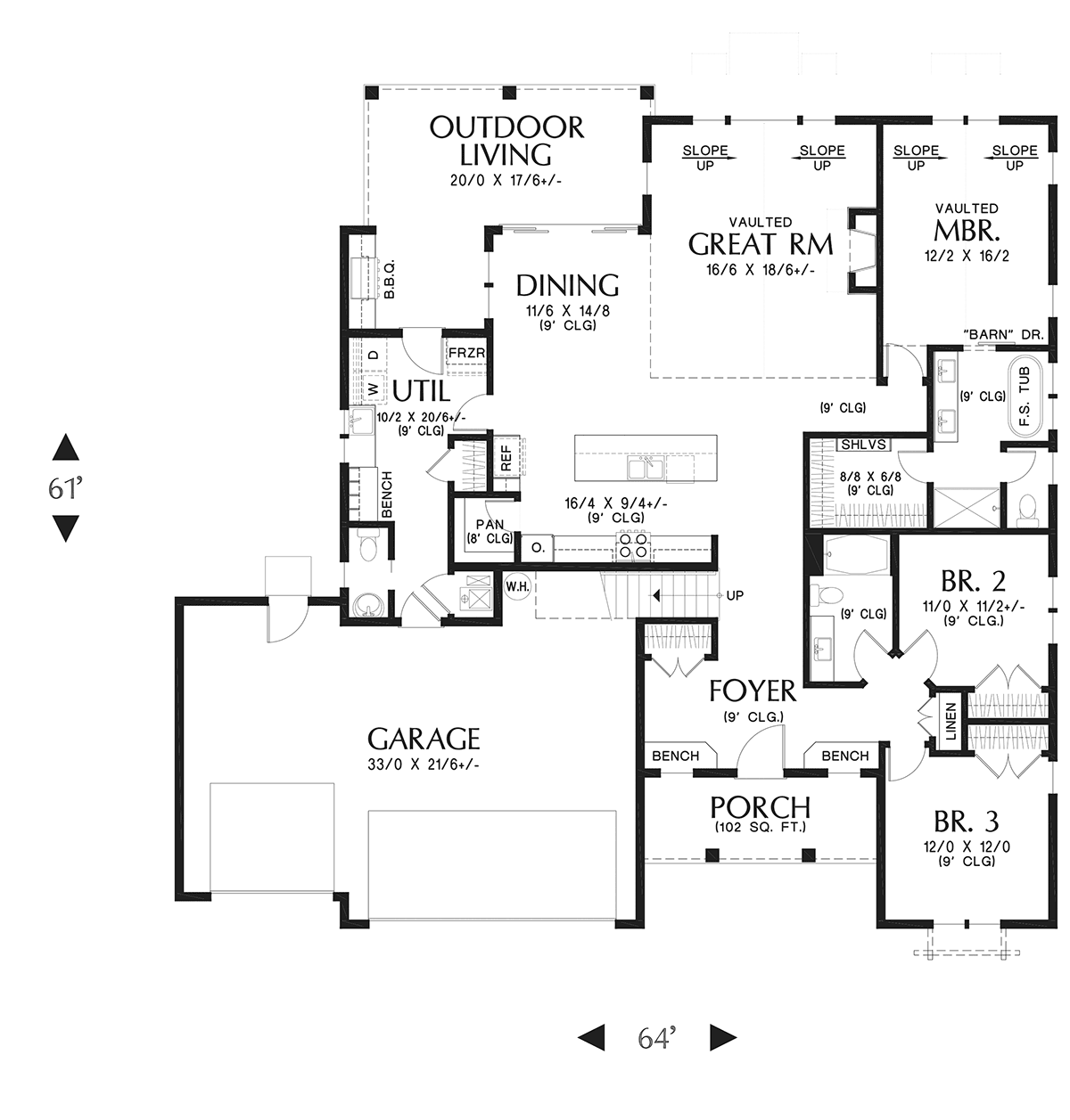 House Plan 81349 Level One