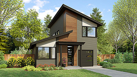 Contemporary Modern Elevation of Plan 81353