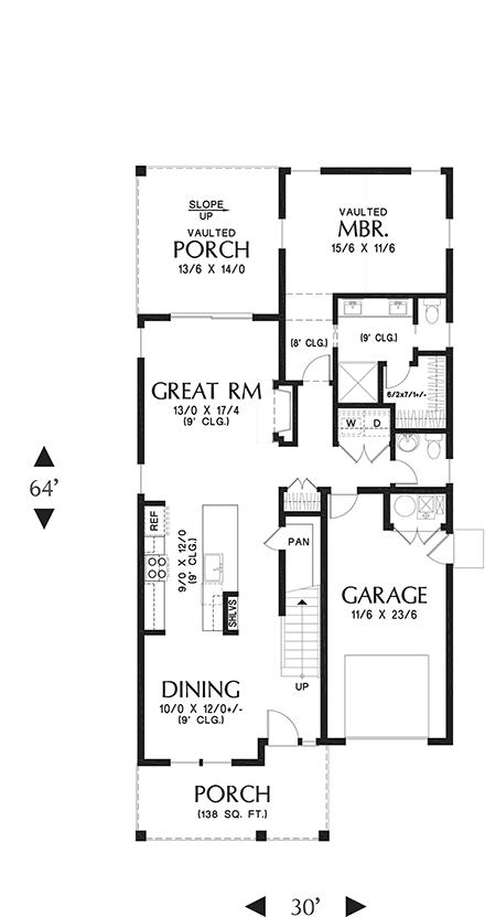 House Plan 81354 First Level Plan