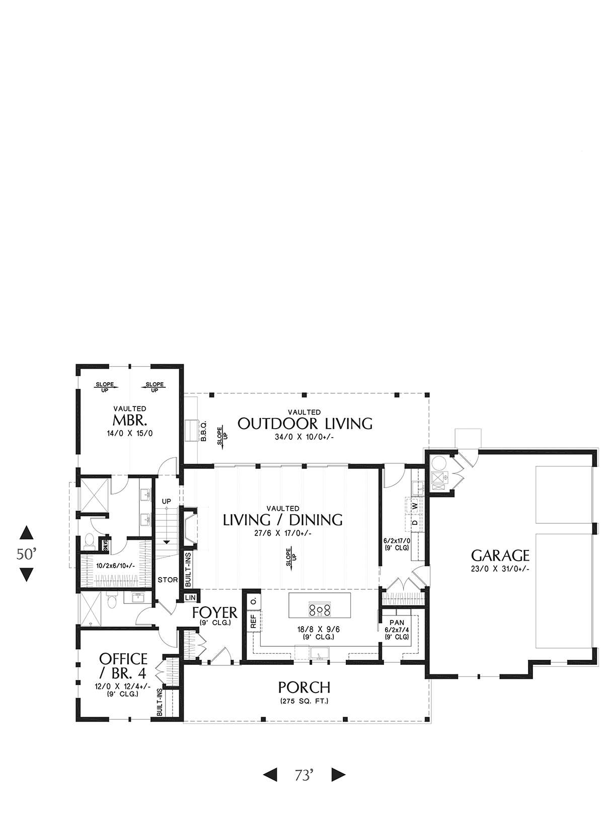 Farmhouse Level One of Plan 81357