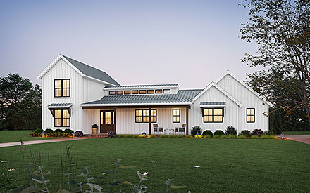 Farmhouse Elevation of Plan 81357