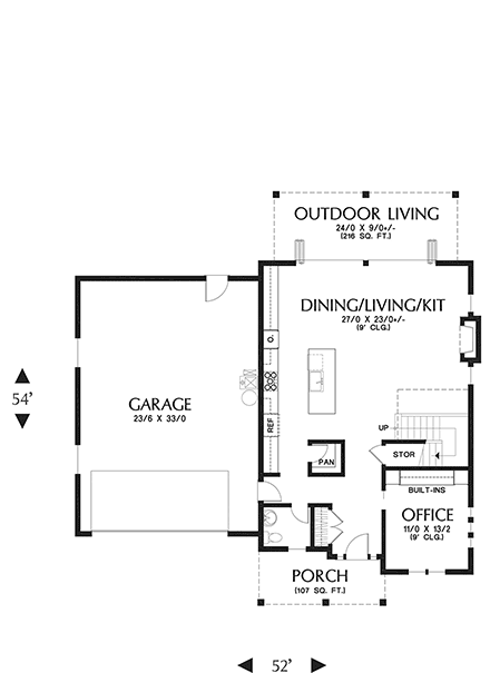 House Plan 81359 First Level Plan