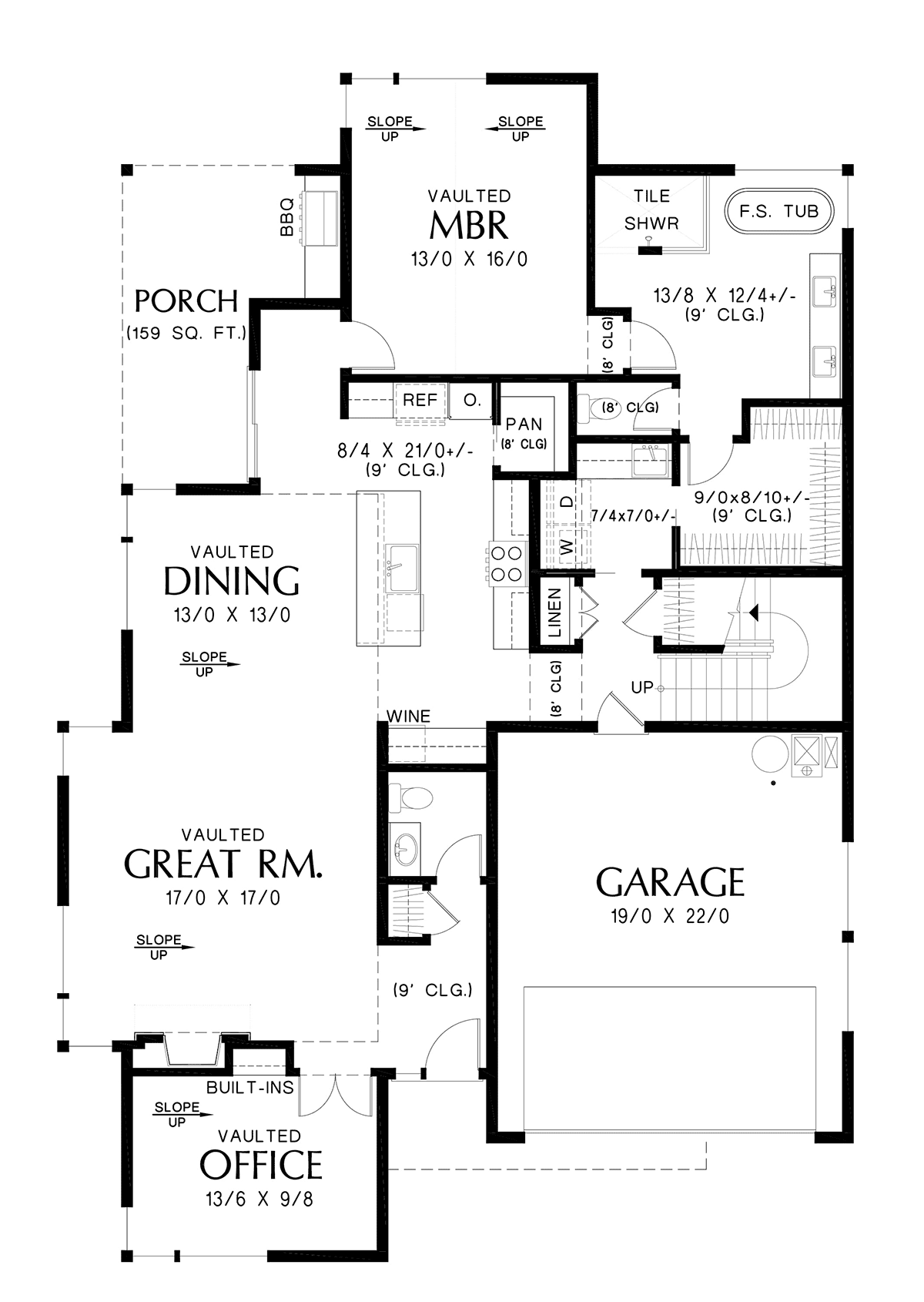 Contemporary Modern Level One of Plan 81367
