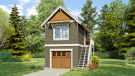 Cottage Craftsman Elevation of Plan 81372