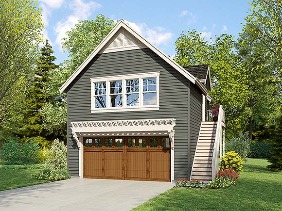 Garage-Living Plan 81373