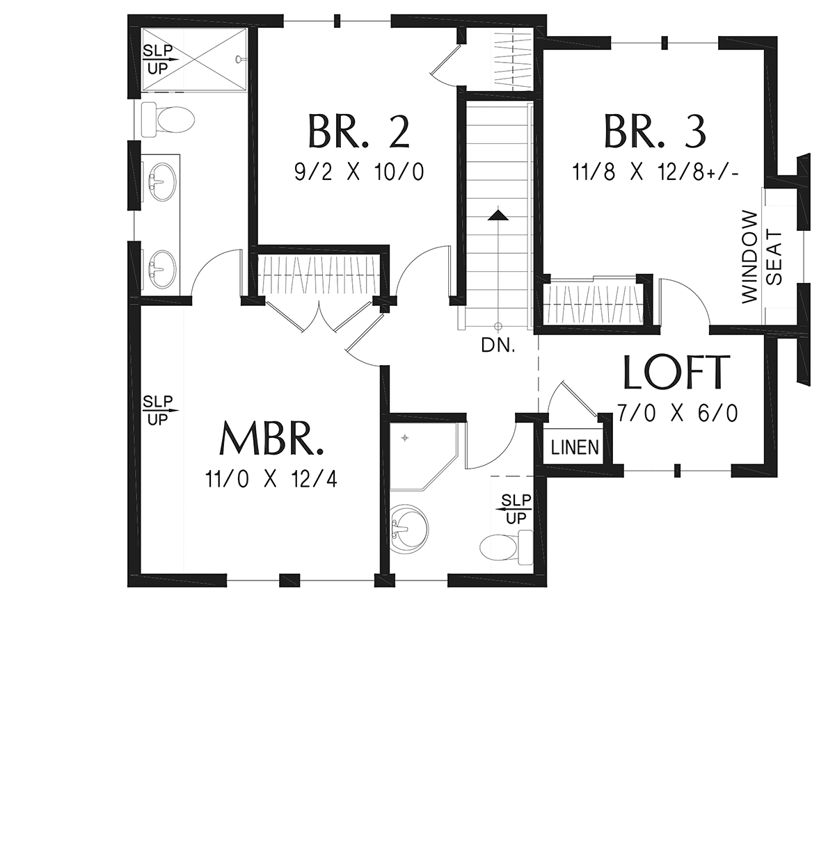 Cottage Craftsman Level Two of Plan 81374