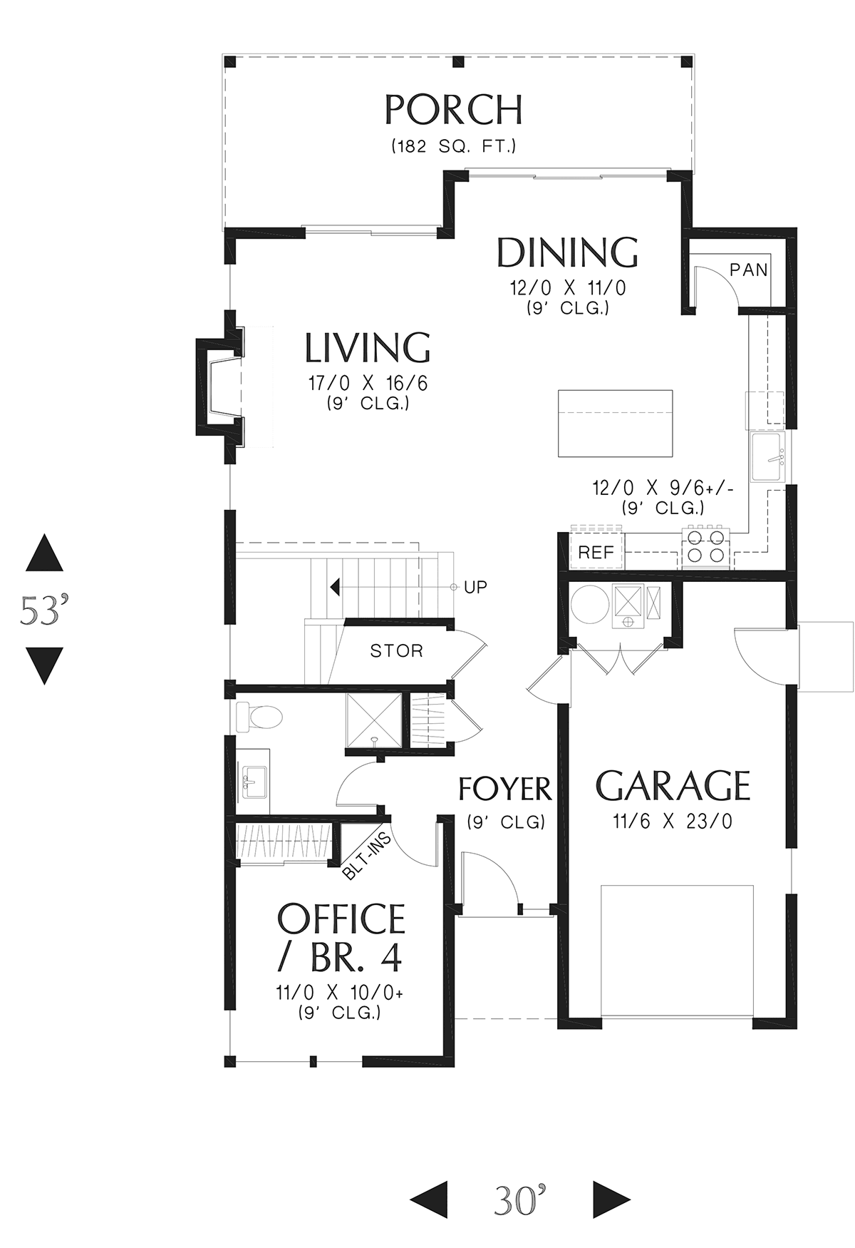 House Plan 81376 Level One