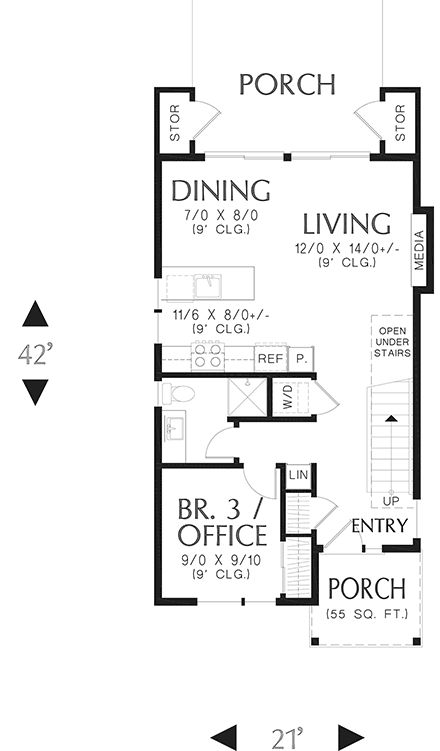 House Plan 81381 First Level Plan