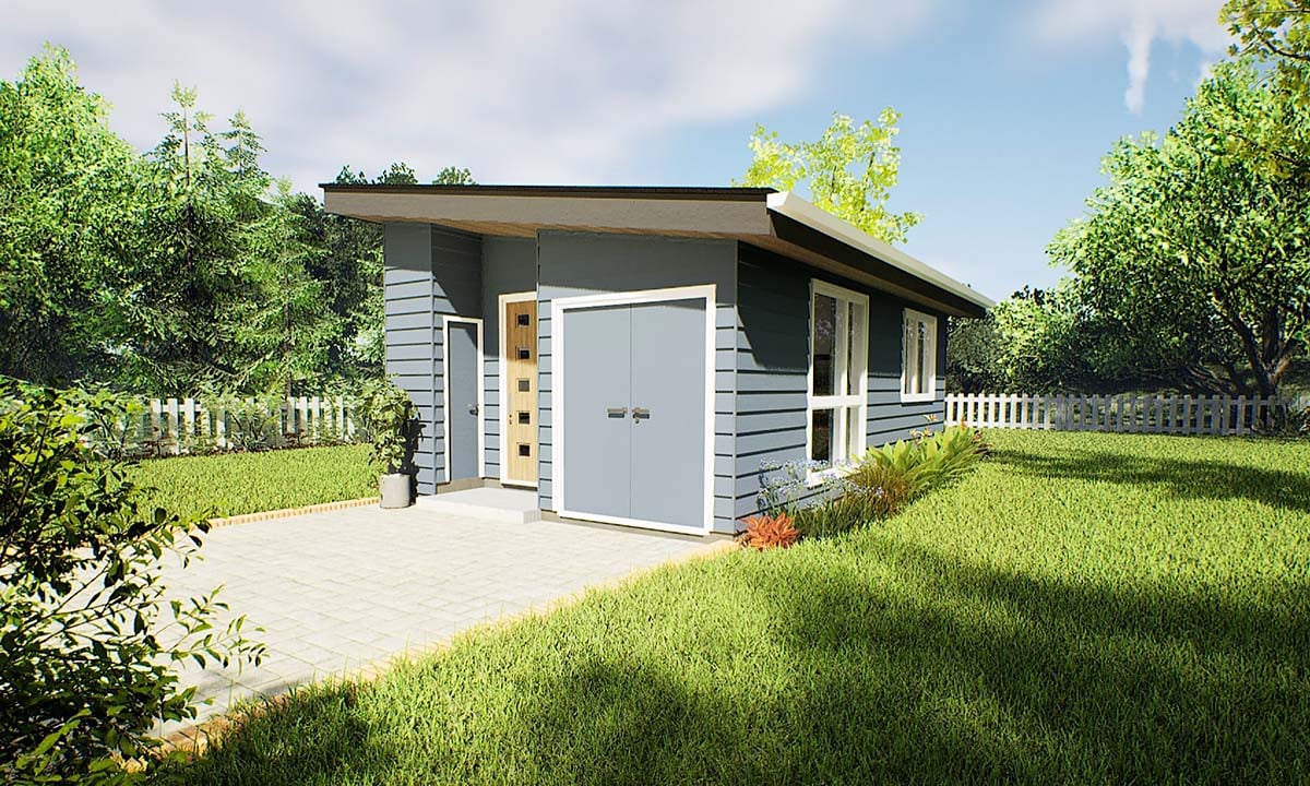 Contemporary Plan with 442 Sq. Ft., 1 Bedrooms, 1 Bathrooms Elevation
