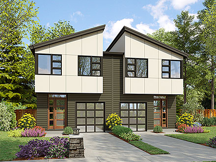 Contemporary Modern Elevation of Plan 81387