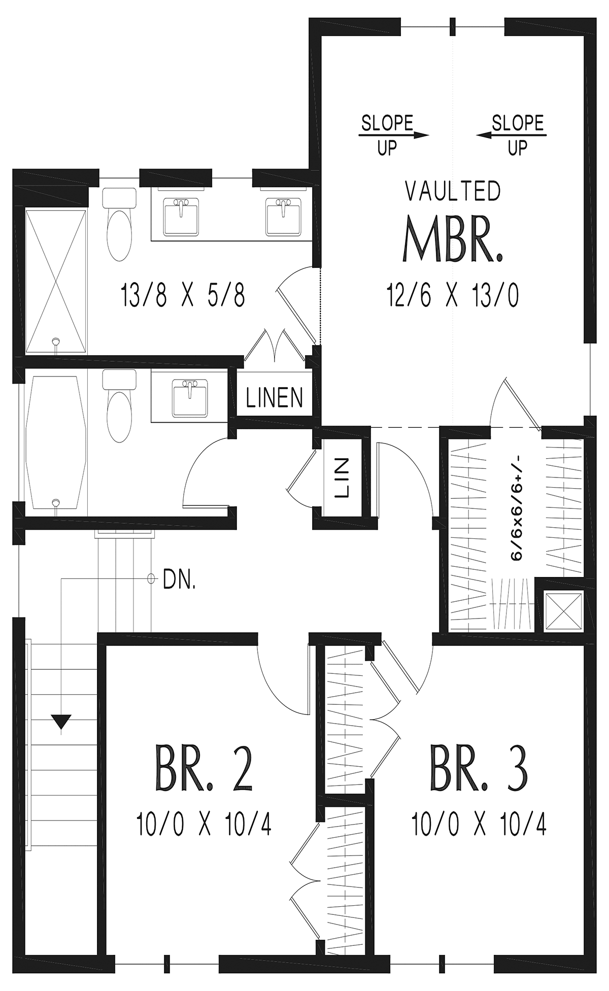 Cottage Craftsman Level Two of Plan 81392