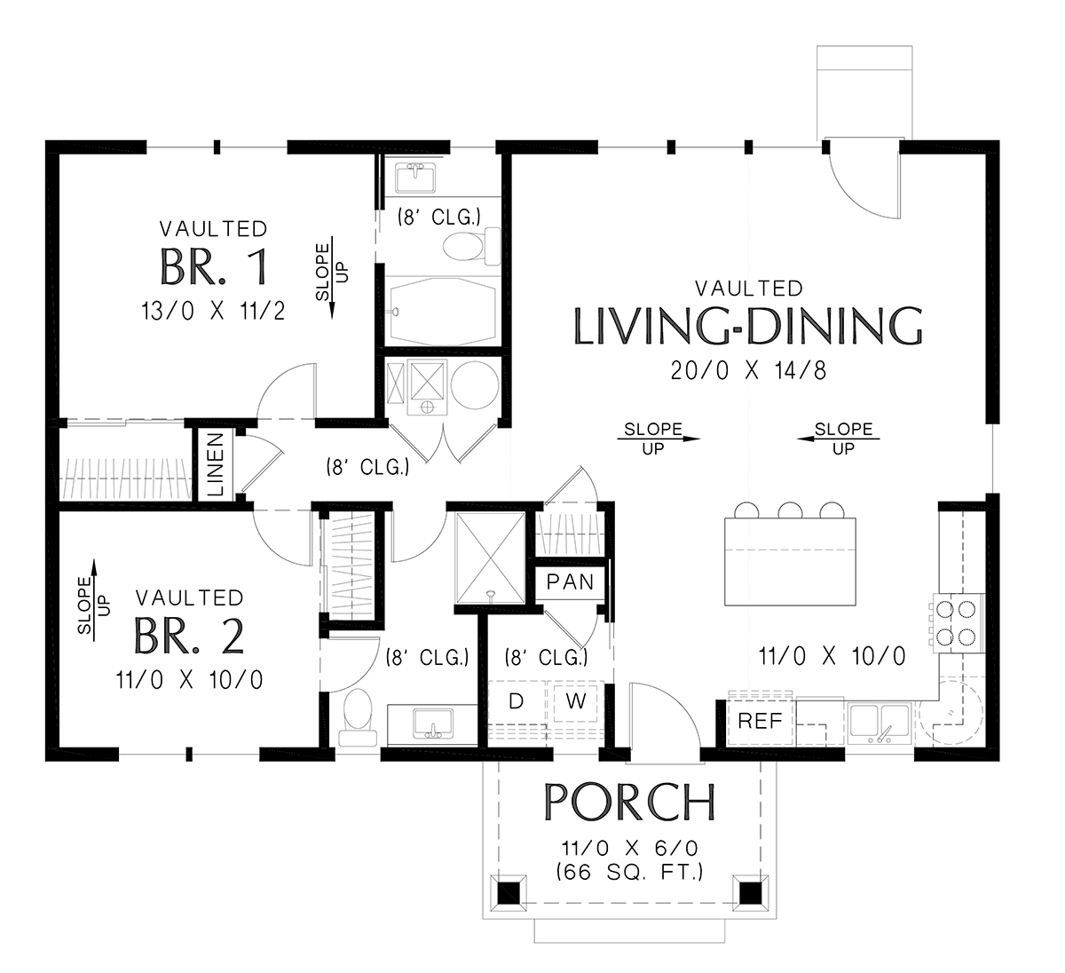 Craftsman Ranch Level One of Plan 81396