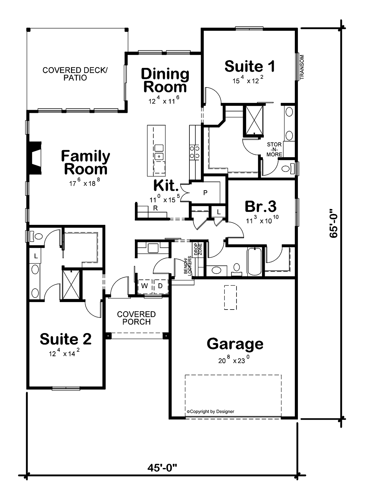 Contemporary Modern Level One of Plan 81401